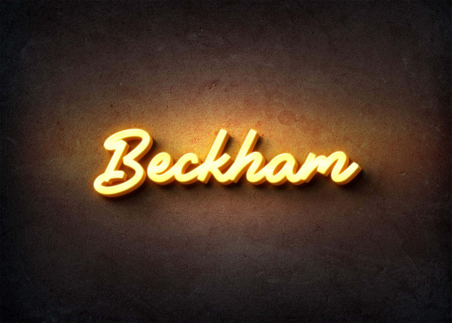 Free photo of Glow Name Profile Picture for Beckham