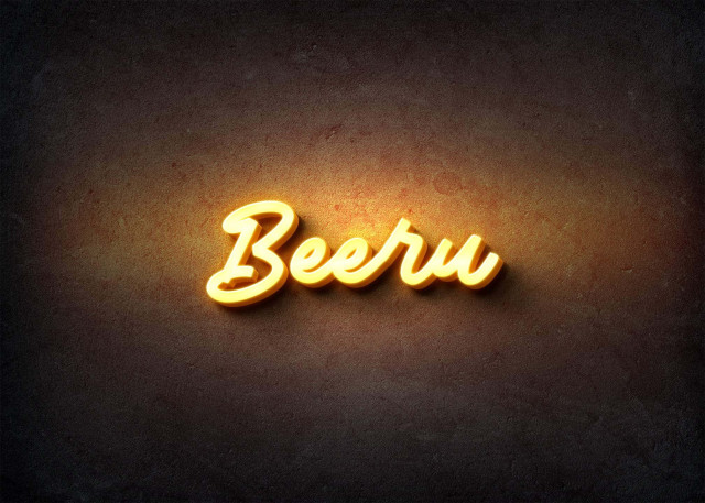 Free photo of Glow Name Profile Picture for Beeru