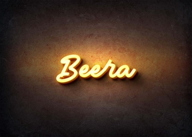 Free photo of Glow Name Profile Picture for Beera
