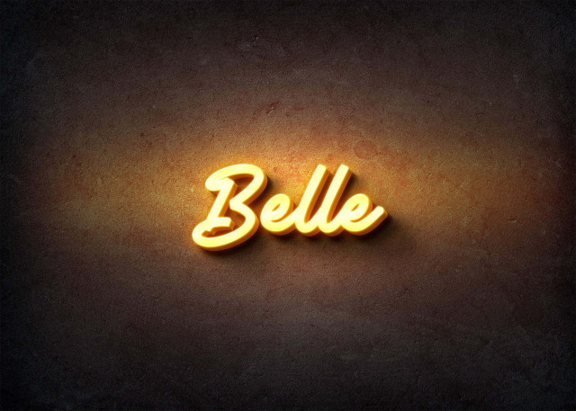 Free photo of Glow Name Profile Picture for Belle