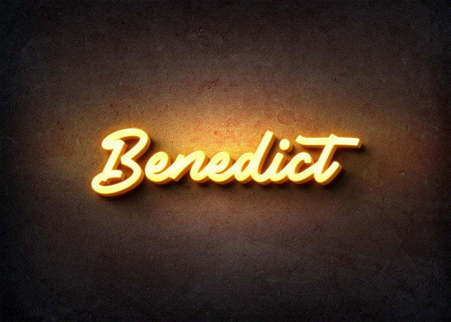 Free photo of Glow Name Profile Picture for Benedict