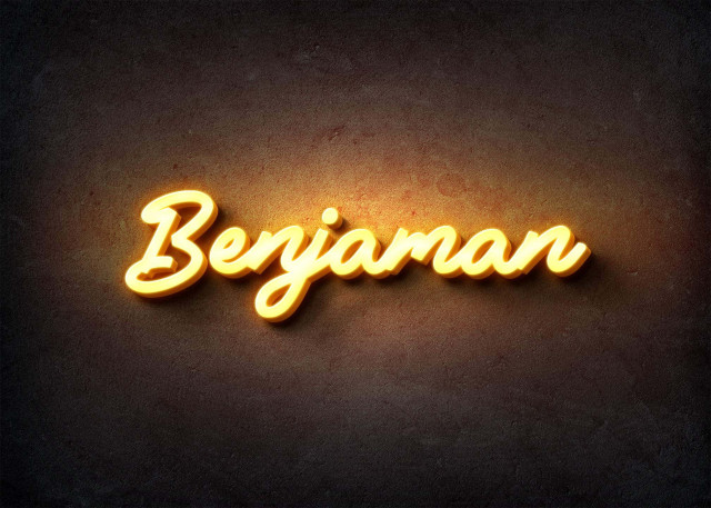 Free photo of Glow Name Profile Picture for Benjaman