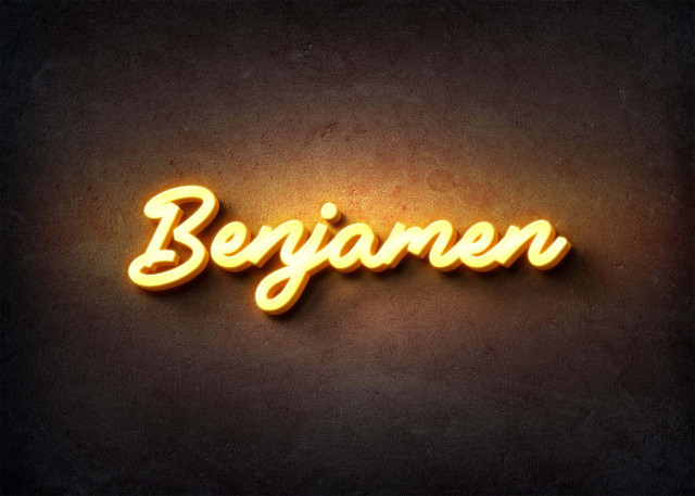 Free photo of Glow Name Profile Picture for Benjamen