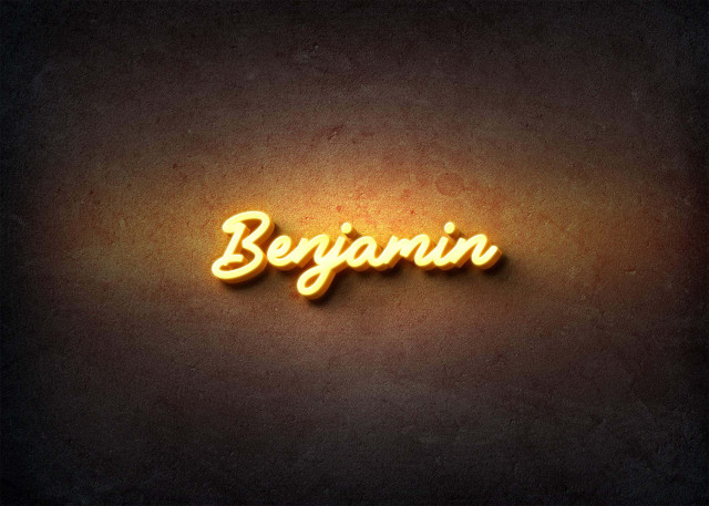 Free photo of Glow Name Profile Picture for Benjamin