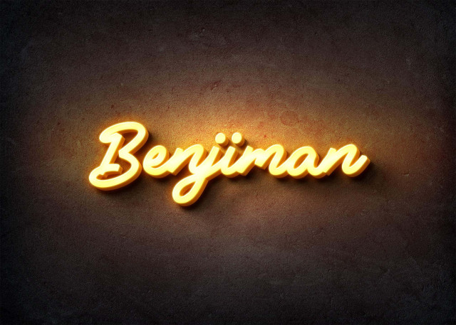 Free photo of Glow Name Profile Picture for Benjiman