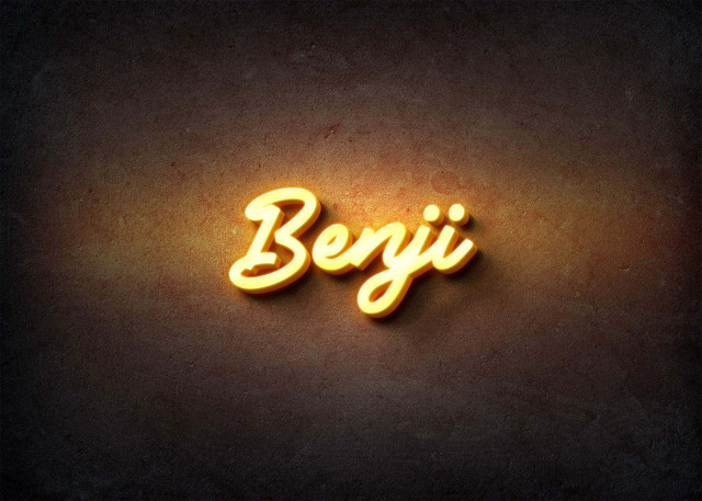 Free photo of Glow Name Profile Picture for Benji