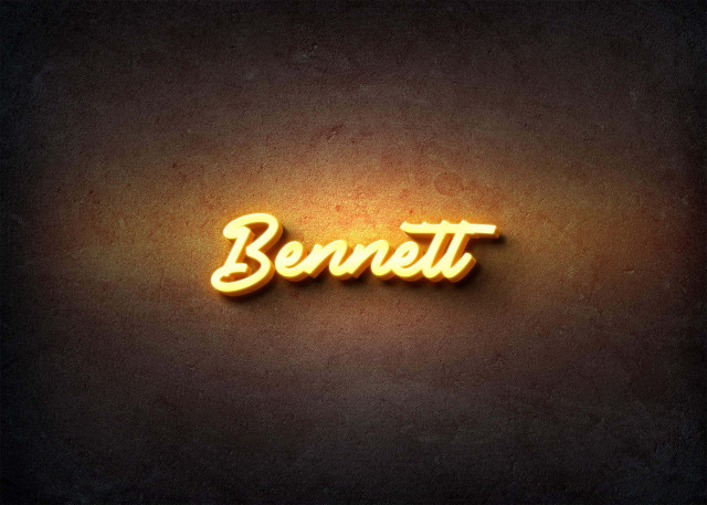 Free photo of Glow Name Profile Picture for Bennett