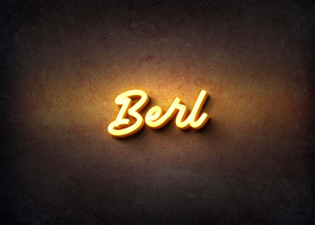 Free photo of Glow Name Profile Picture for Berl