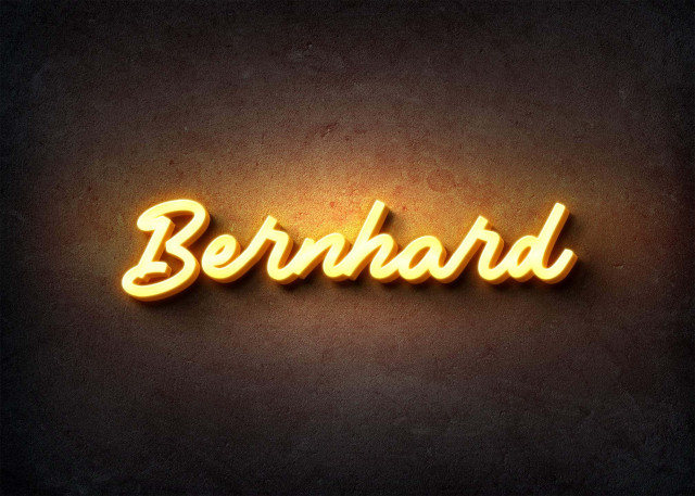 Free photo of Glow Name Profile Picture for Bernhard