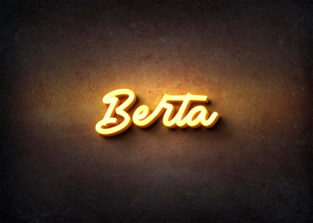 Free photo of Glow Name Profile Picture for Berta