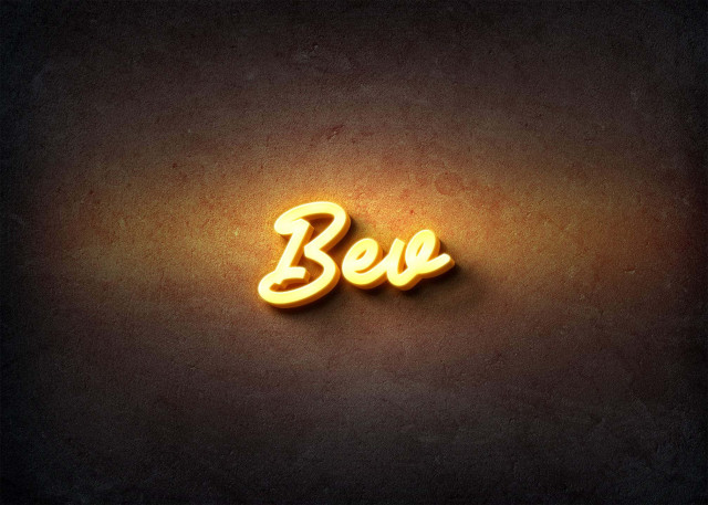 Free photo of Glow Name Profile Picture for Bev