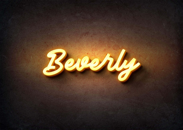 Free photo of Glow Name Profile Picture for Beverly