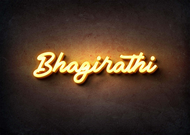 Free photo of Glow Name Profile Picture for Bhagirathi