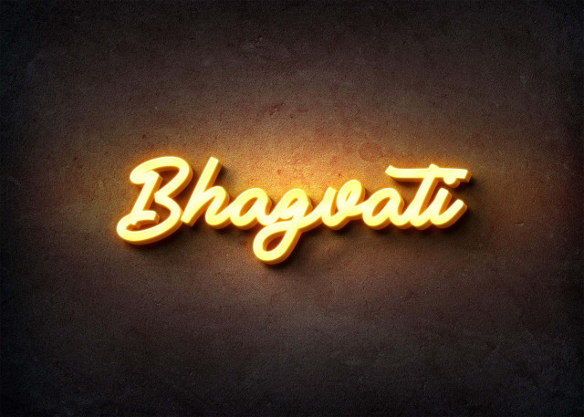 Free photo of Glow Name Profile Picture for Bhagvati