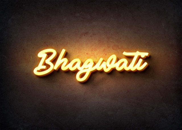 Free photo of Glow Name Profile Picture for Bhagwati