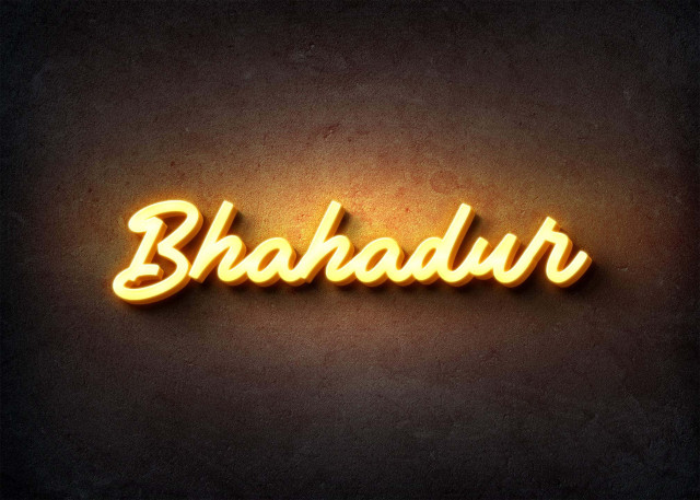 Free photo of Glow Name Profile Picture for Bhahadur