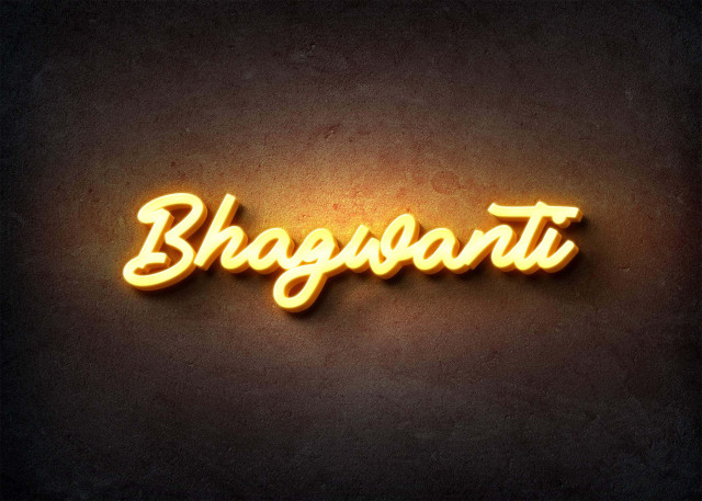 Free photo of Glow Name Profile Picture for Bhagwanti