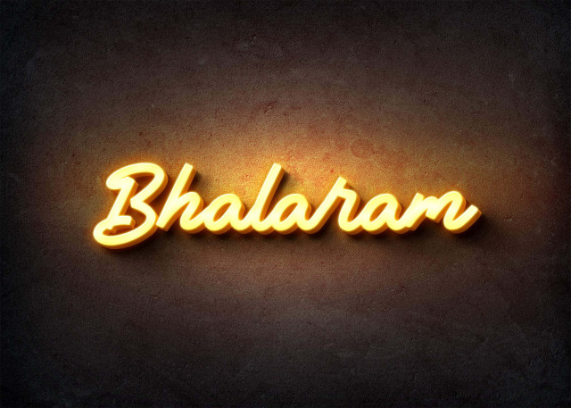 Free photo of Glow Name Profile Picture for Bhalaram