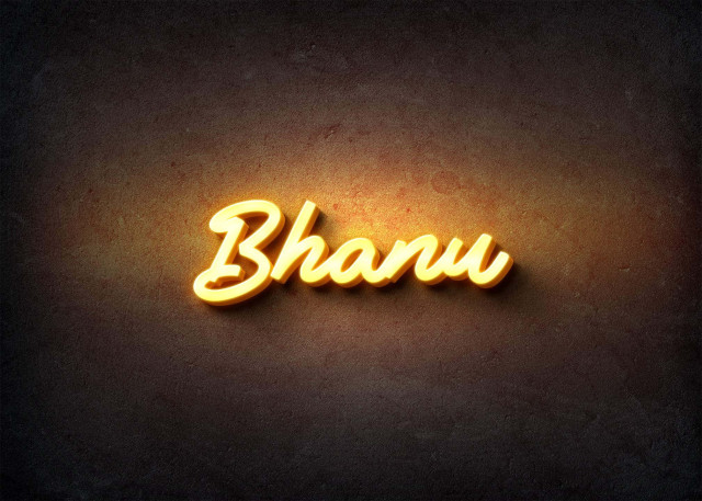 Free photo of Glow Name Profile Picture for Bhanu