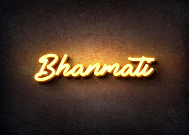 Free photo of Glow Name Profile Picture for Bhanmati