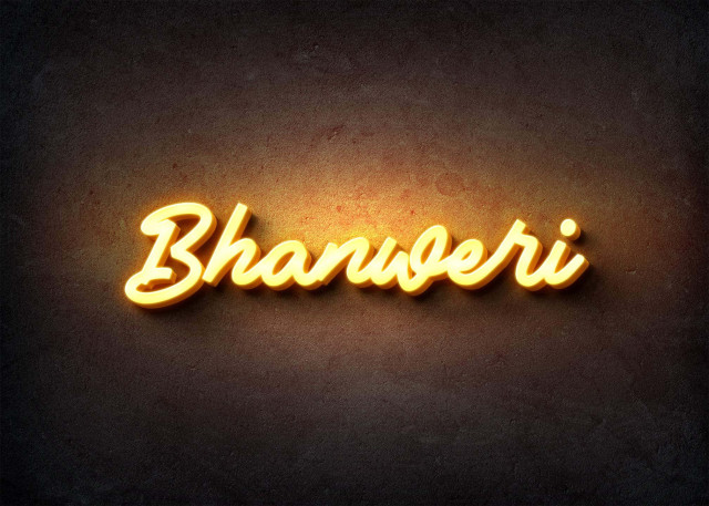 Free photo of Glow Name Profile Picture for Bhanweri