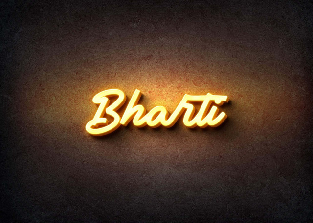 Free photo of Glow Name Profile Picture for Bharti