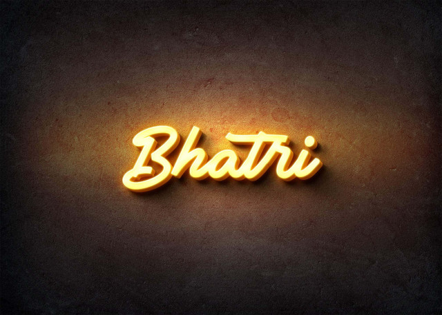 Free photo of Glow Name Profile Picture for Bhatri
