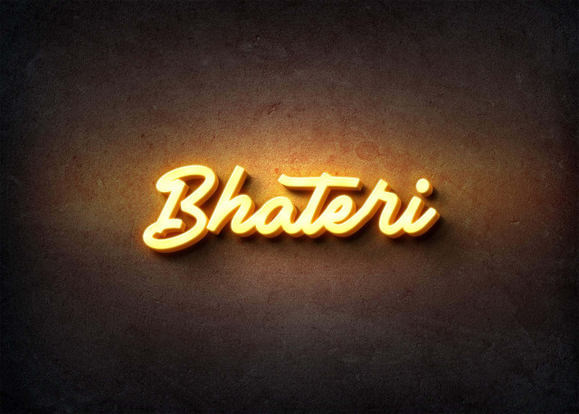 Free photo of Glow Name Profile Picture for Bhateri