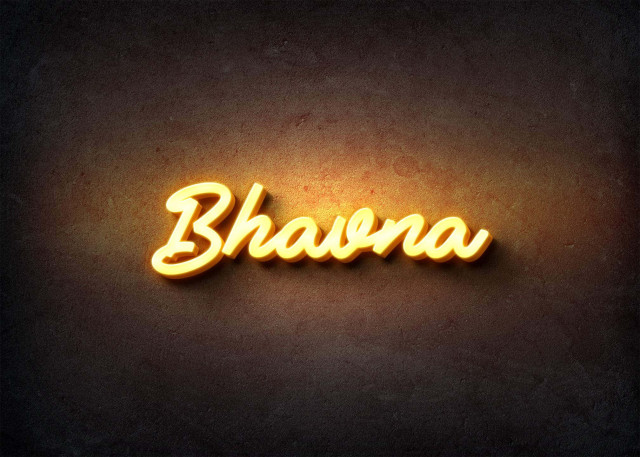 Free photo of Glow Name Profile Picture for Bhavna