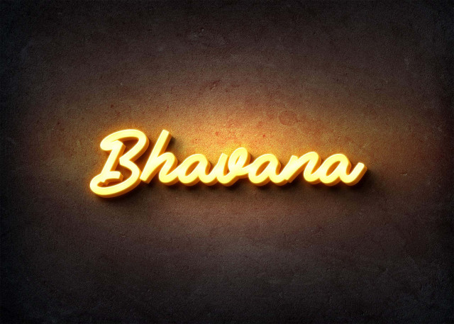 Free photo of Glow Name Profile Picture for Bhavana