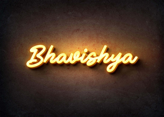 Free photo of Glow Name Profile Picture for Bhavishya