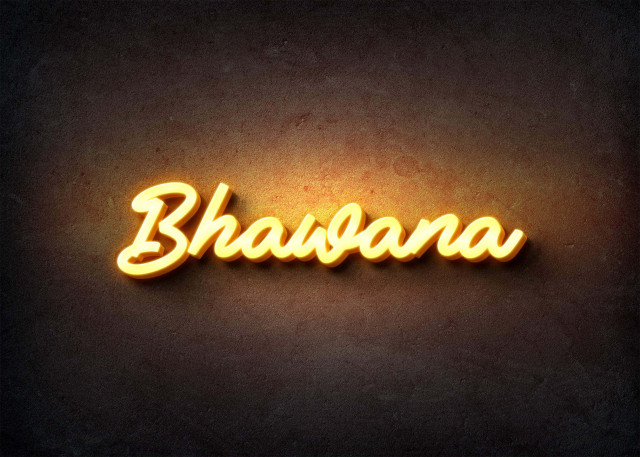 Free photo of Glow Name Profile Picture for Bhawana