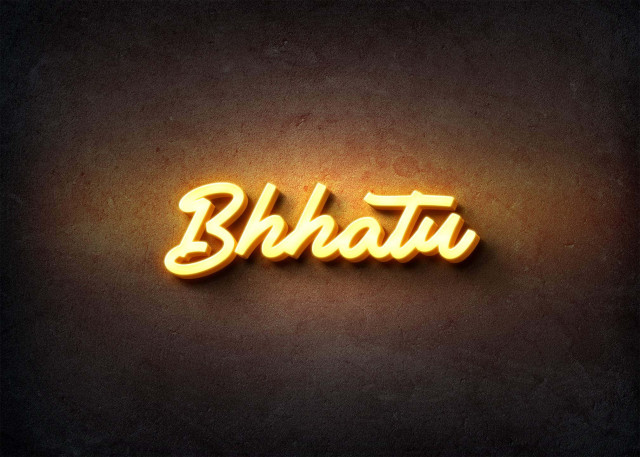Free photo of Glow Name Profile Picture for Bhhatu