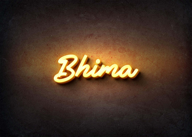 Free photo of Glow Name Profile Picture for Bhima