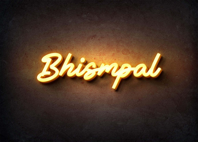 Free photo of Glow Name Profile Picture for Bhismpal