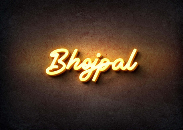 Free photo of Glow Name Profile Picture for Bhojpal