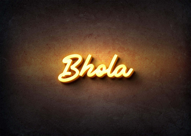 Free photo of Glow Name Profile Picture for Bhola