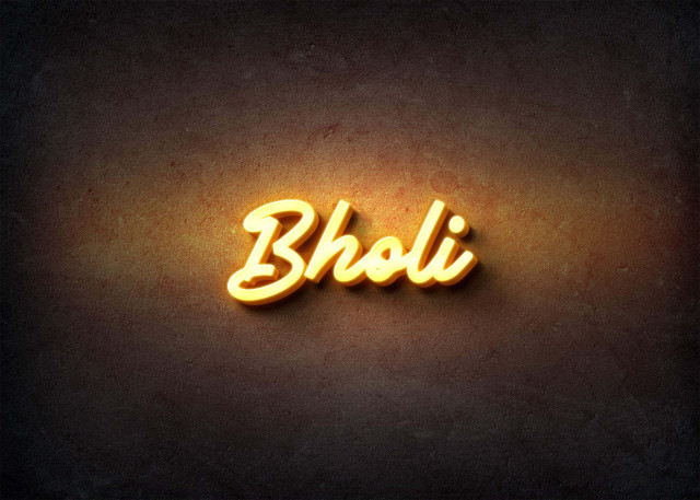 Free photo of Glow Name Profile Picture for Bholi