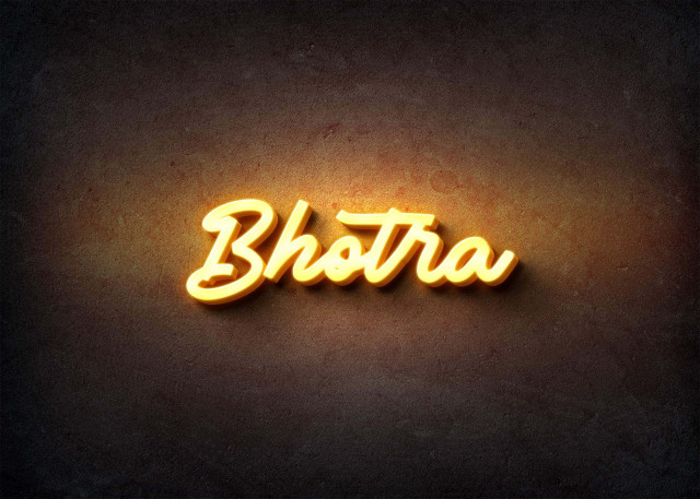 Free photo of Glow Name Profile Picture for Bhotra