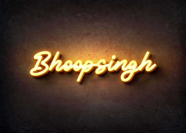 Free photo of Glow Name Profile Picture for Bhoopsingh