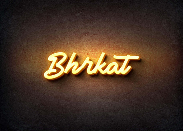 Free photo of Glow Name Profile Picture for Bhrkat