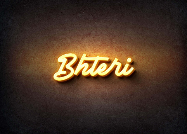 Free photo of Glow Name Profile Picture for Bhteri