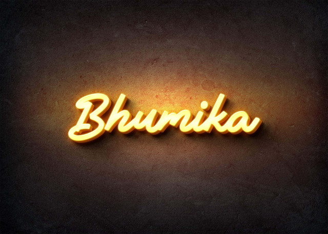 Free photo of Glow Name Profile Picture for Bhumika