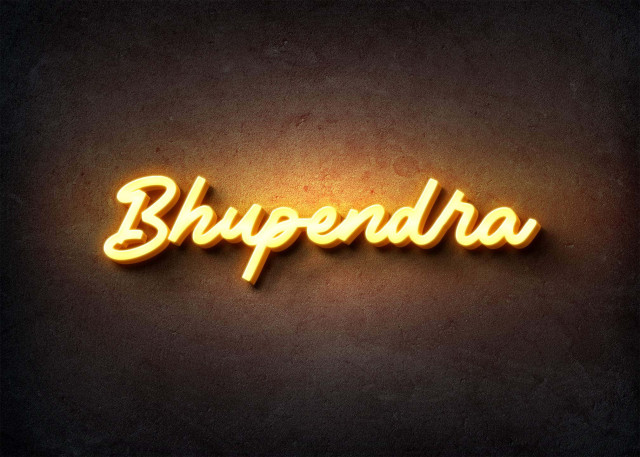 Free photo of Glow Name Profile Picture for Bhupendra