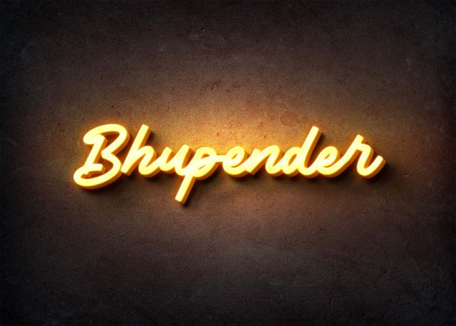 Free photo of Glow Name Profile Picture for Bhupender