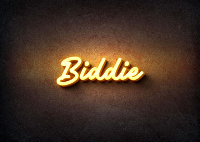 Free photo of Glow Name Profile Picture for Biddie