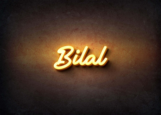 Free photo of Glow Name Profile Picture for Bilal