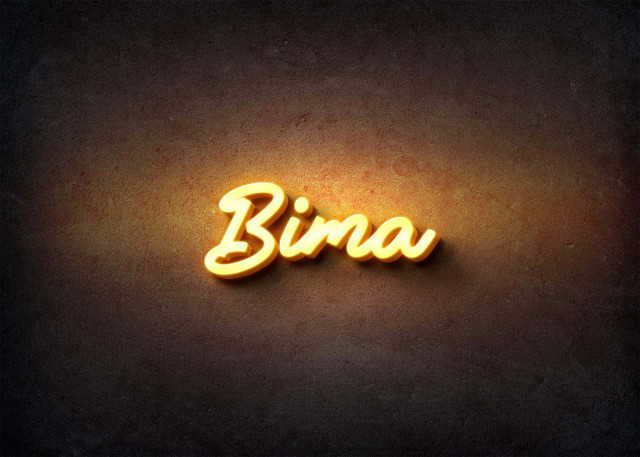 Free photo of Glow Name Profile Picture for Bima