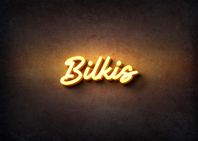 Free photo of Glow Name Profile Picture for Bilkis