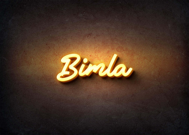 Free photo of Glow Name Profile Picture for Bimla